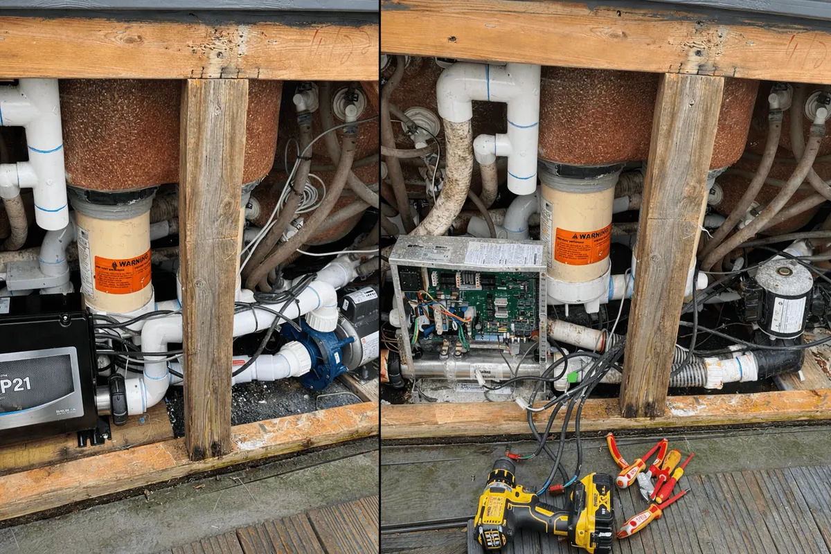 Hot tub repairs West Midlands - hot tub pump, filtration and control equipment